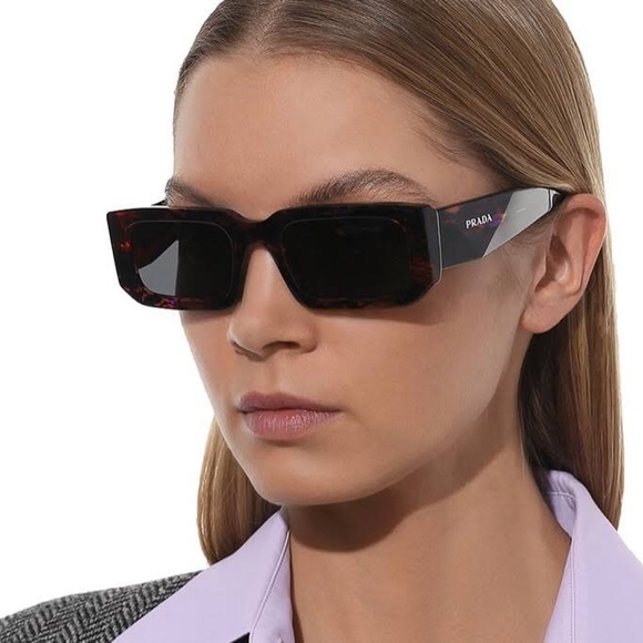 New  - Prada PR 06YSF 06V5S0 Rectangle Sunglasses - Picture 4 of 14